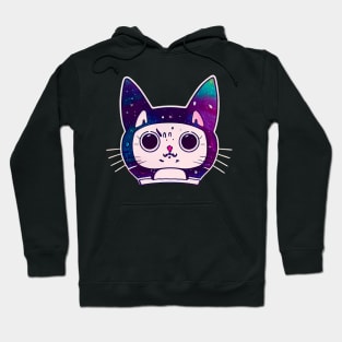 Cat cute sticker styles Galaxy Hoodie